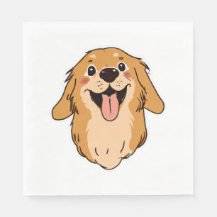Serviette En Papier Joyeux Golden Retriever Amoureux des chiens Puppy 