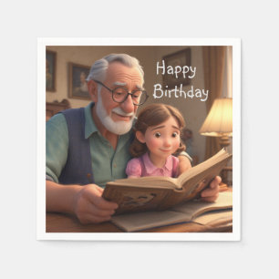 Serviette En Papier Joyeux Grampa d'anniversaire