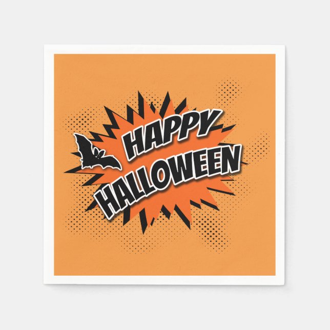 Serviette En Papier Joyeux Halloween (Devant)