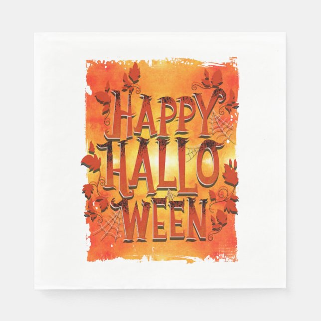 Serviette En Papier Joyeux Halloween (Devant)