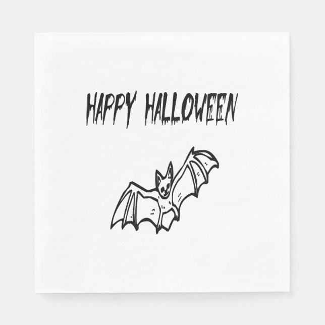 Serviette En Papier joyeux halloween (Devant)