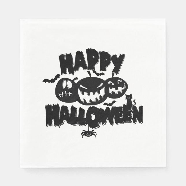 Serviette En Papier Joyeux Halloween (Devant)