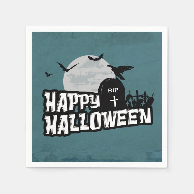 Serviette En Papier Joyeux Halloween (Devant)