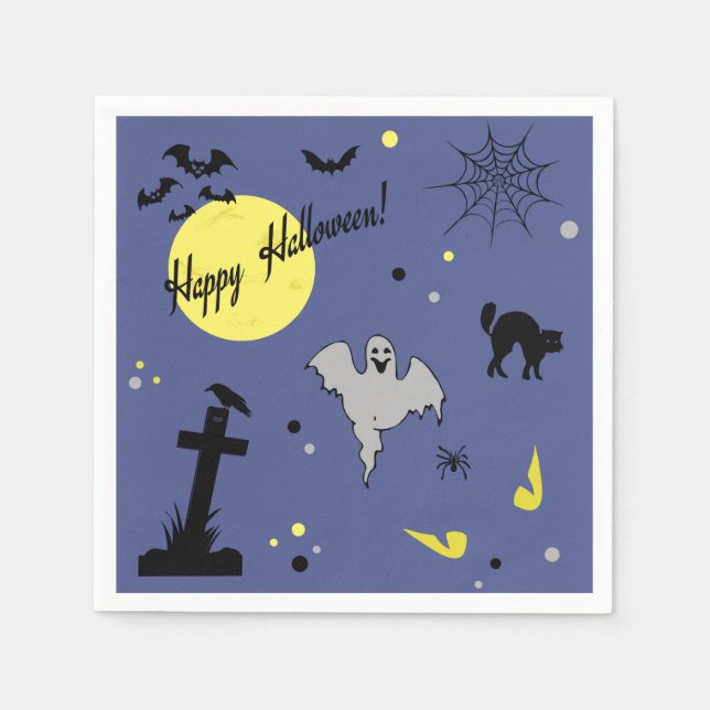 Serviette En Papier Joyeux Halloween (Devant)