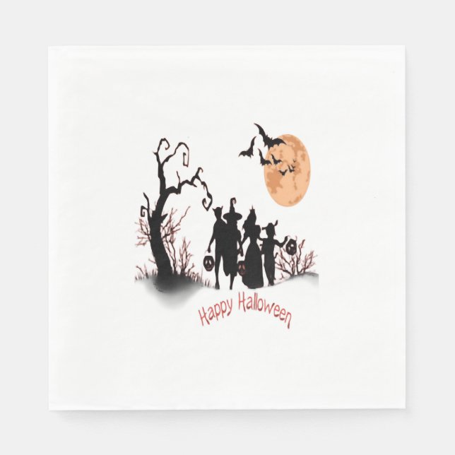 Serviette En Papier Joyeux Halloween (Devant)