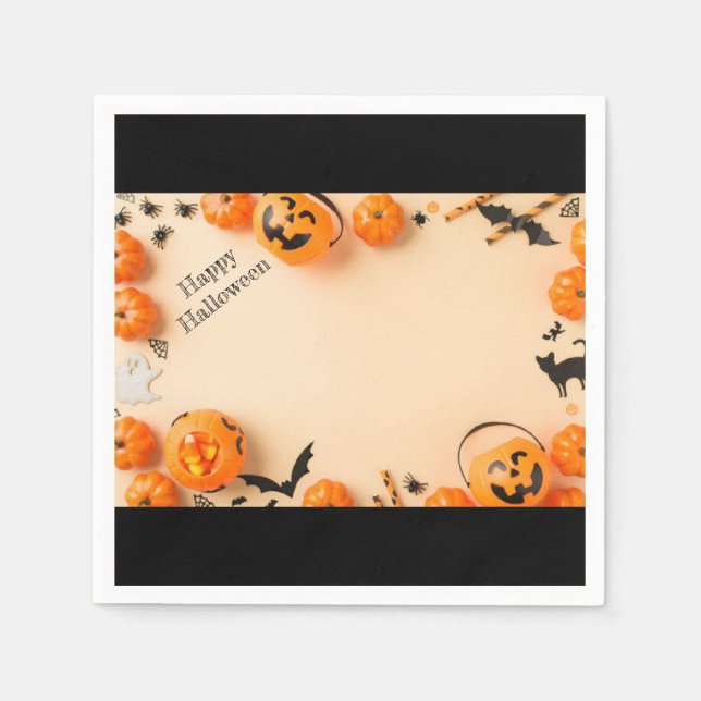 Serviette En Papier Joyeux Halloween (Devant)