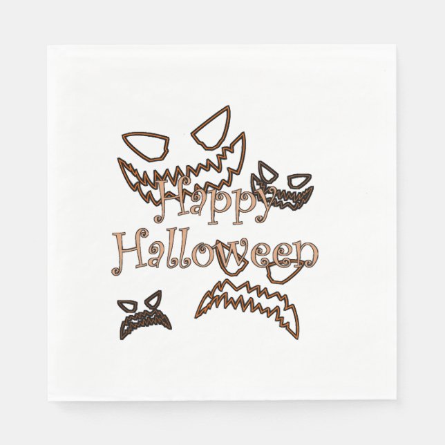 Serviette En Papier Joyeux Halloween (Devant)