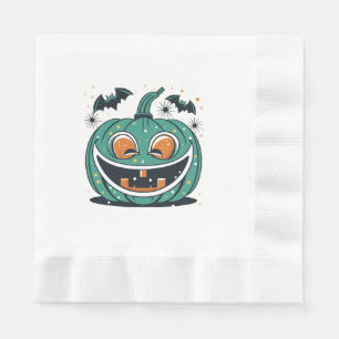 Serviette En Papier Joyeux Halloween ! Découpez une citrouille !