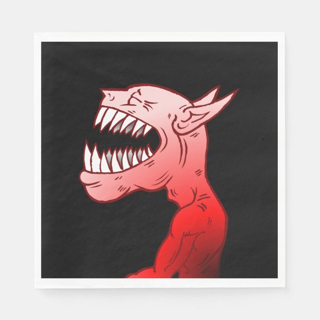 Serviette En Papier Joyeux Halloween Ghoul (Devant)