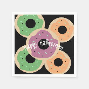 Serviette En Papier Joyeux Halloween givré saupoudré Donuts