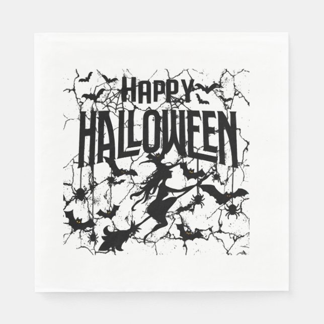 Serviette En Papier Joyeux Halloween Joyeux Halloween (Devant)