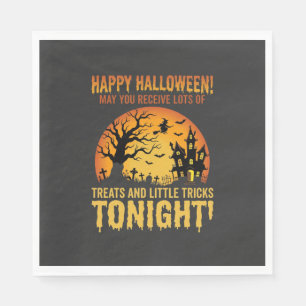 Serviette En Papier Joyeux Halloween Maison Hantée Trick or Treat