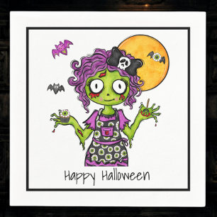 Serviette En Papier Joyeux Halloween Pâtissier Zombie Soirée Halloween