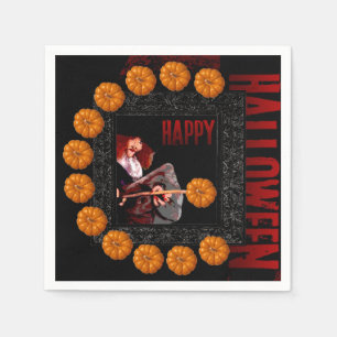 Serviette En Papier Joyeux Halloween petites Citrouilles sorcières pap