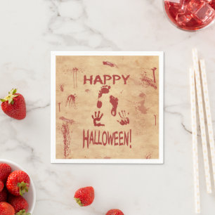 Serviette En Papier Joyeux Halloween Sanglant