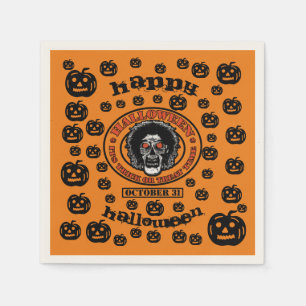 Serviette En Papier Joyeux Halloween - Zombie