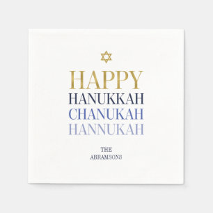 Serviette En Papier Joyeux Hanoukka Chanukah Holiday Papier de Vacance