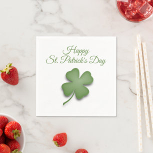 Serviette En Papier Joyeux Happy St Patrick's Day Clover