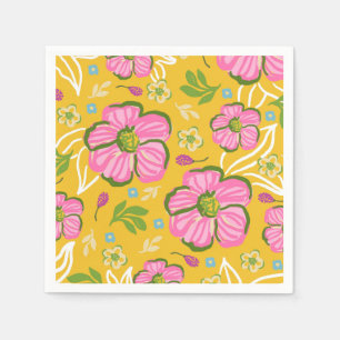 Serviette En Papier Joyeux Jardin Farfelu Lumineux Pour Une Hôtellerie