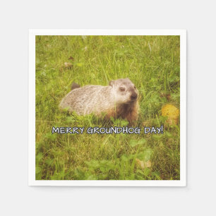 Serviette En Papier Joyeux jour de Groundhog