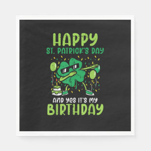 Serviette En Papier Joyeux Jour de la Saint Patrick Anniversaire Shamr