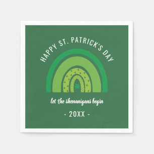 Serviette En Papier Joyeux Jour de la Saint Patrick Green Rainbow Sham