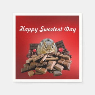 Serviette En Papier Joyeux Jour le plus doux Chipmunk