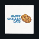 Serviette En Papier Joyeux Jours de Challah Hanoukka Chanukah Fête Par<br><div class="desc">Il présente une illustration originale d'une miche de pain d'allah tressé, avec HAPPY CHALLAH DAYS dans une police amusante. Super pour Hanoukka ! Plaques correspondantes disponibles. Cette illustration est également disponible sur d'autres produits. Ne vois-tu pas ce que tu cherches ? Vous avez besoin d'aide pour la personnalisation ? Contactez...</div>