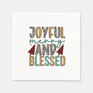 Serviette En Papier Joyeux Joyeux Joyeux Joyeux Et Béni