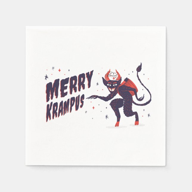 Serviette En Papier Joyeux Krampus (Devant)