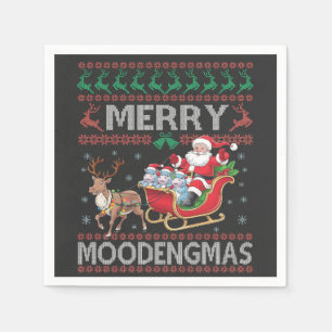 Serviette En Papier Joyeux MooDengmas Moo Deng Noël Père Noël Hippo