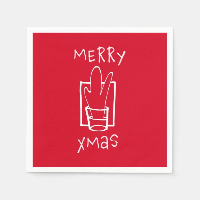 Serviette En Papier Joyeux Noël (Devant)