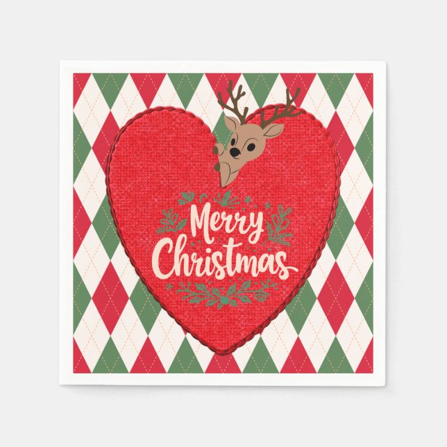 Serviette en papier Joyeux Noël (Devant)