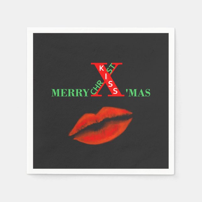 Serviette En Papier Joyeux Noël   (Devant)
