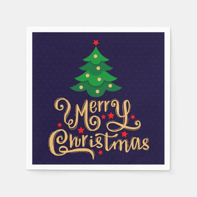 Serviette En Papier Joyeux Noël (Devant)