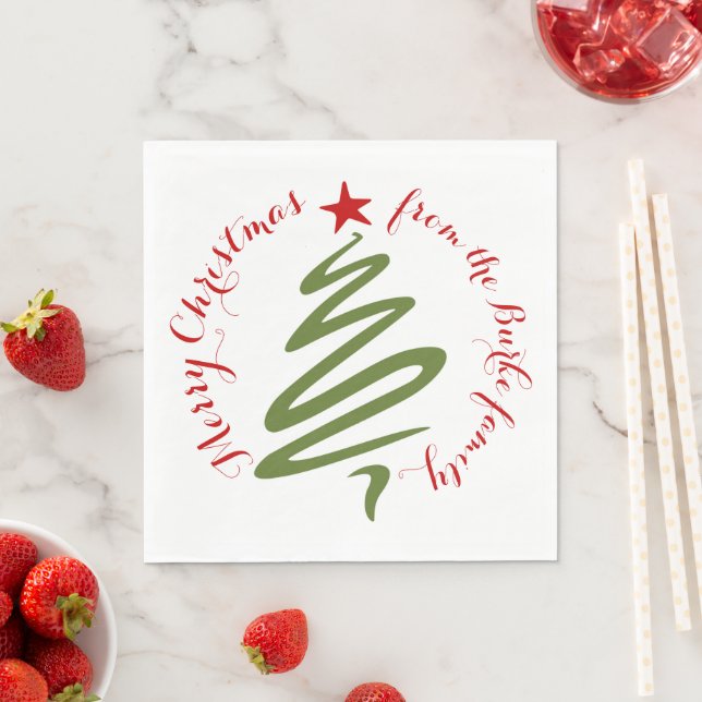 Serviette en papier Joyeux Noël (En situation)