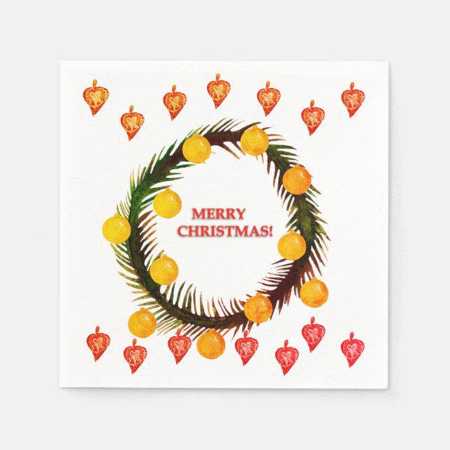 Serviette En Papier Joyeux Noël (Devant)