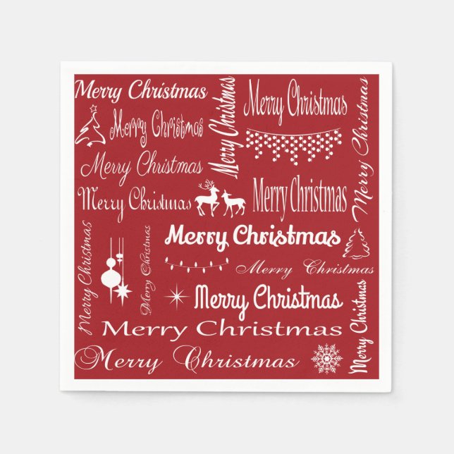 Serviette En Papier Joyeux Noël (Devant)
