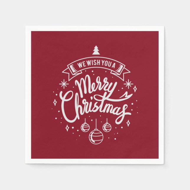 Serviette En Papier Joyeux Noël  (Devant)
