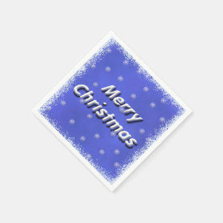 Serviette En Papier Joyeux Noël 3D Frosty