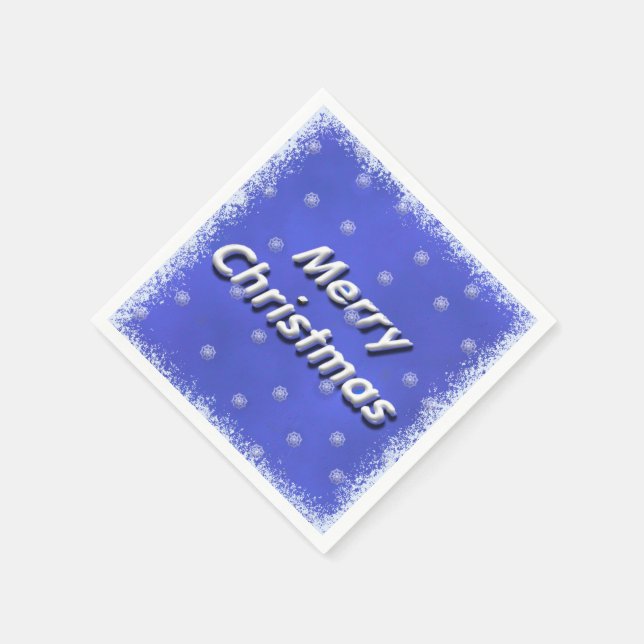 Serviette En Papier Joyeux Noël 3D Frosty (Coin)