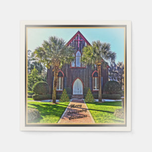 Serviette En Papier Joyeux Noël à basse altitude Bluffton SC Church