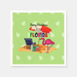 Serviette En Papier Joyeux Noël de Floride