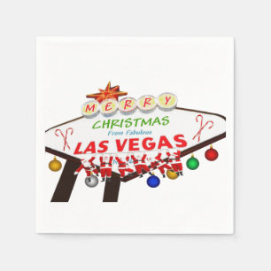 Serviette En Papier Joyeux Noël de Papier de Las Vegas Napkin