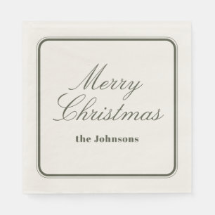 Serviette En Papier Joyeux Noël éditorial élégant