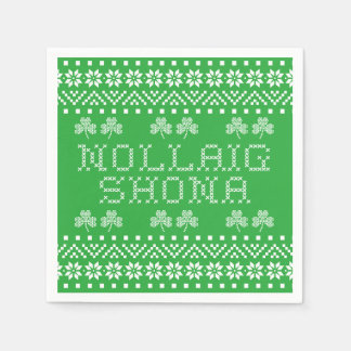 Serviette En Papier Joyeux Noël en gaélique irlandais