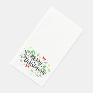 Serviette En Papier Joyeux Noël festif  