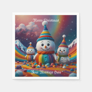 Serviette En Papier Joyeux Noël festif