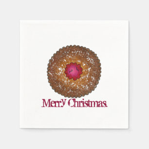 Serviette En Papier Joyeux Noël Linzer Torte Cookie Fête