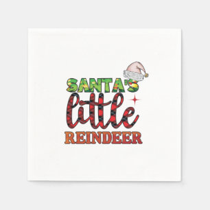 Serviette En Papier Joyeux Noël Santas Little Reindeer